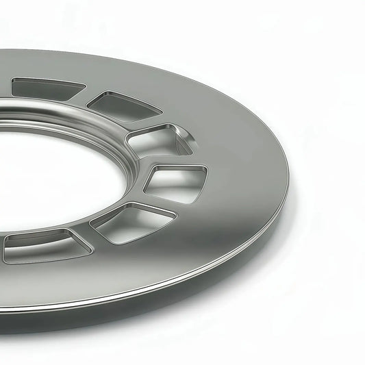 Close-up of Veloaura 2-inch 304 stainless steel shower pan drain cover with a mirror-polished finish and smooth edges.